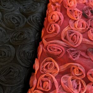 Brick & Black Rose Tulle